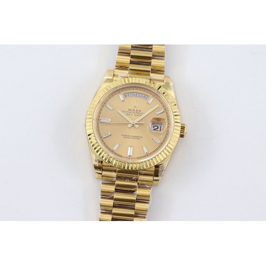 Rolex-DayDate 228238 40mm YG/YG Gold Dial Baguette TWS A2836