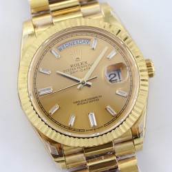 Rolex-DayDate 228238 40mm YG/YG Gold Dial Baguette TWS A2836