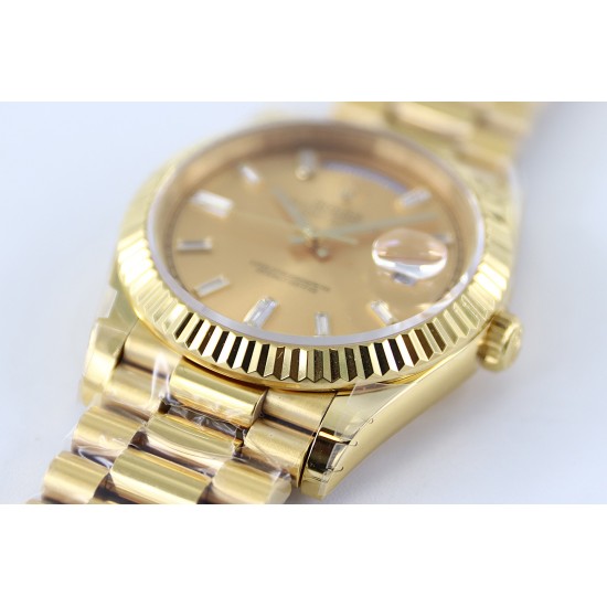 Rolex-DayDate 228238 40mm YG/YG Gold Dial Baguette TWS A2836