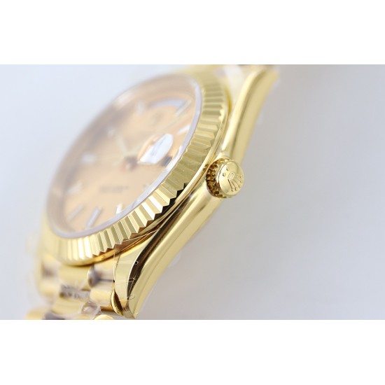 Rolex-DayDate 228238 40mm YG/YG Gold Dial Baguette TWS A2836