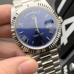 Rolex-DayDate 40mm SS/SS Blue/Rmn EWF A2836