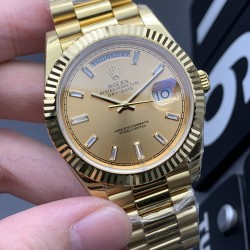 Rolex-DayDate 40mm YG/YG Gold/Dia Baguette EWF A2836