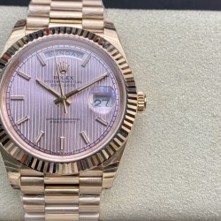Rolex-DayDate 228235 40mm RG/RG Gold Textured/Stk EWF V4 VR3255