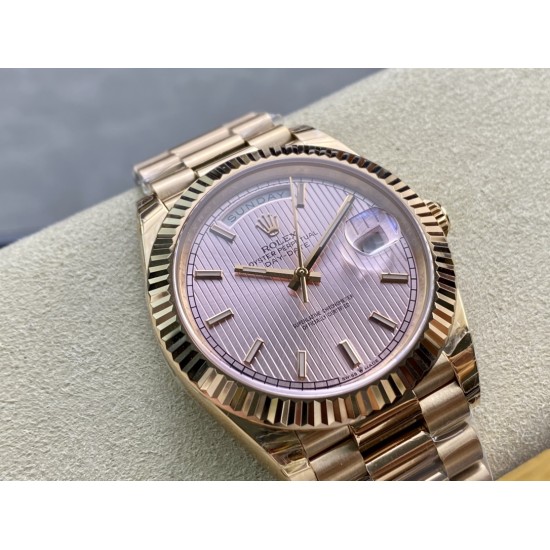 Rolex-DayDate 228235 40mm RG/RG Gold Textured/Stk EWF V4 VR3255