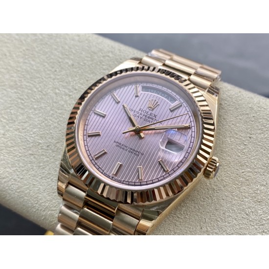 Rolex-DayDate 228235 40mm RG/RG Gold Textured/Stk EWF V4 VR3255