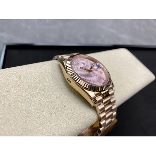 Rolex-DayDate 228235 40mm RG/RG Gold Textured/Stk EWF V4 VR3255
