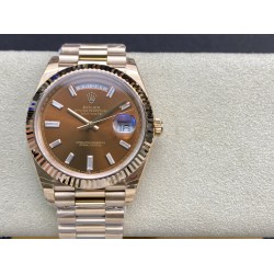 Rolex-DayDate 228235 40mm Pres RG/RG Brown/Dia EWF VR3255
