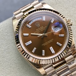 Rolex-DayDate 228235 40mm Pres RG/RG Brown/Dia EWF VR3255