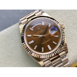 Rolex-DayDate 228235 40mm Pres RG/RG Brown/Dia EWF VR3255