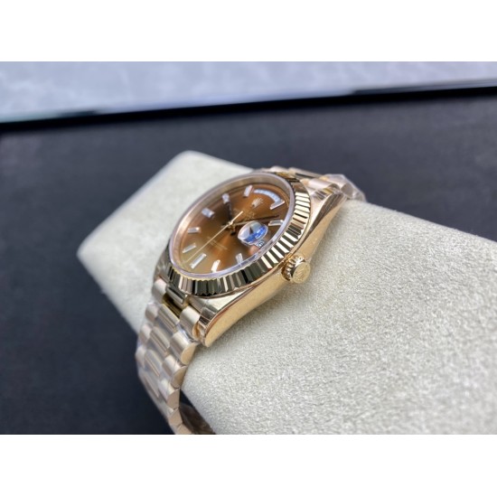 Rolex-DayDate 228235 40mm Pres RG/RG Brown/Dia EWF VR3255