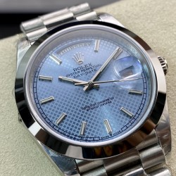 Rolex-DayDate 228236 40mm SS/SS Ice Blue Textured Dial EWF V4 VR3255
