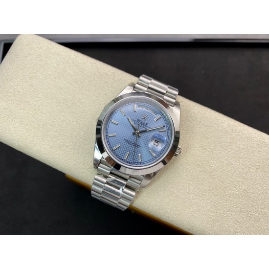 Rolex-DayDate 228236 40mm SS/SS Ice Blue Textured Dial EWF V4 VR3255