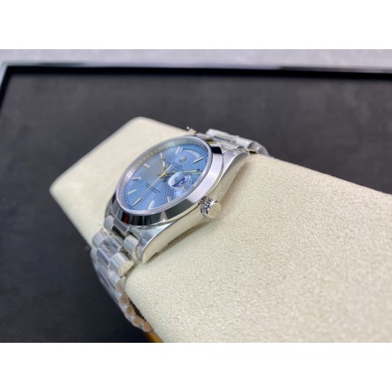 Rolex-DayDate 228236 40mm SS/SS Ice Blue Textured Dial EWF V4 VR3255