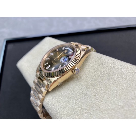 Rolex-DayDate 228235 40mm RG/RG Black/Baguette EWF V4 VR3255