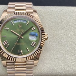 Rolex-DayDate 228235 40mm RG/RG Green/Rmn EWF VR3255