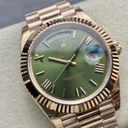 Rolex-DayDate 228235 40mm RG/RG Green/Rmn EWF VR3255