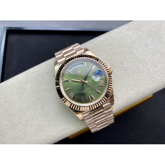 Rolex-DayDate 228235 40mm RG/RG Green/Rmn EWF VR3255
