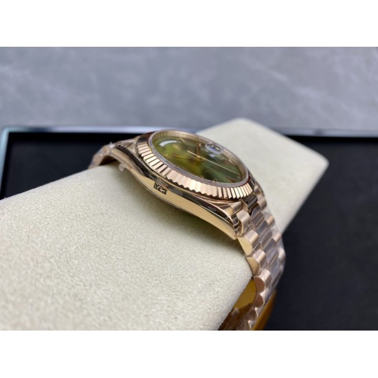 Rolex-DayDate 228235 40mm RG/RG Green/Rmn EWF VR3255