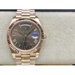 Rolex-DayDate 228235 40mm RG/RG O Brown/Rmn EWF V4 VR3255