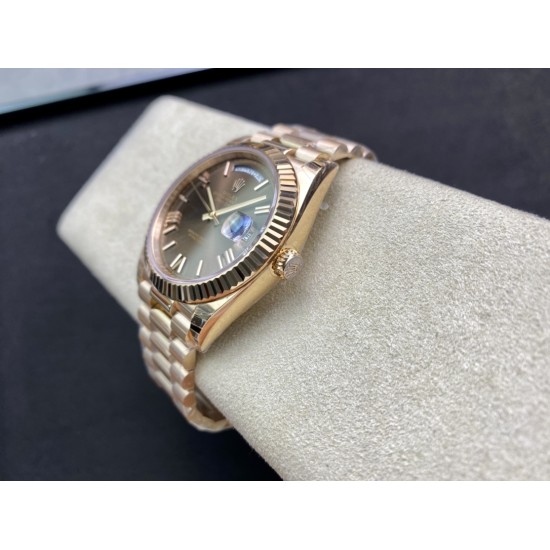 Rolex-DayDate 228235 40mm RG/RG O Brown/Rmn EWF V4 VR3255