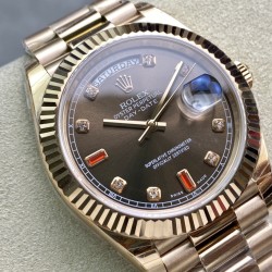 Rolex-DayDate 228235 40mm RG/RG Brown/Dia Diam EWF VR3255