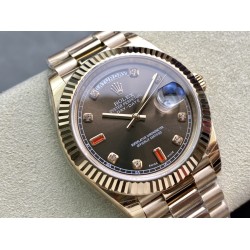 Rolex-DayDate 228235 40mm RG/RG Brown/Dia Diam EWF VR3255