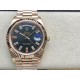 Rolex-DayDate 228235 40mm RG/RG Black/Baguette EWF V4 VR3255
