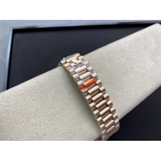 Rolex-DayDate 228235 40mm RG/RG Black/Baguette EWF V4 VR3255