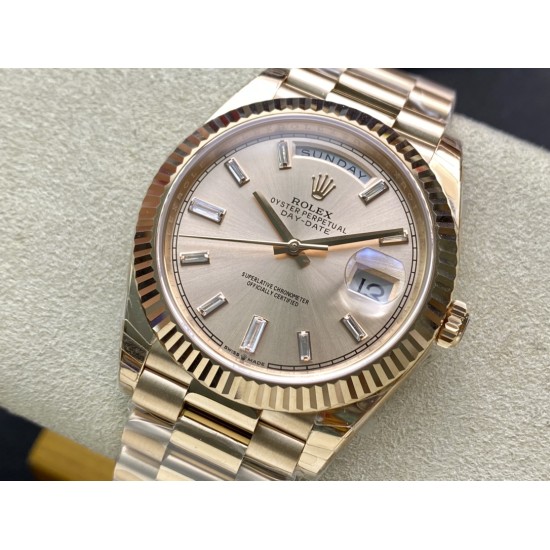 Rolex-DayDate 228235 40mm RG/RG Rose Gold/Dia EWF VR3255