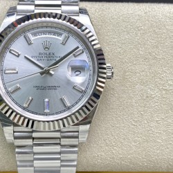 Rolex-DayDate 228236 40mm SS/SS Silver/Dia EWF VR3255