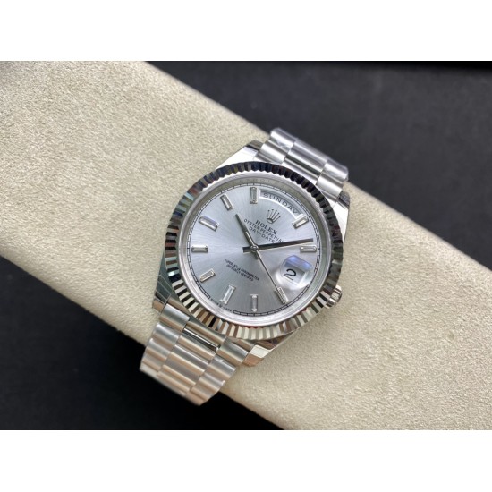 Rolex-DayDate 228236 40mm SS/SS Silver/Dia EWF VR3255