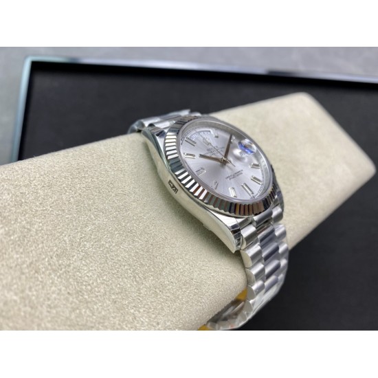 Rolex-DayDate 228236 40mm SS/SS Silver/Dia EWF VR3255