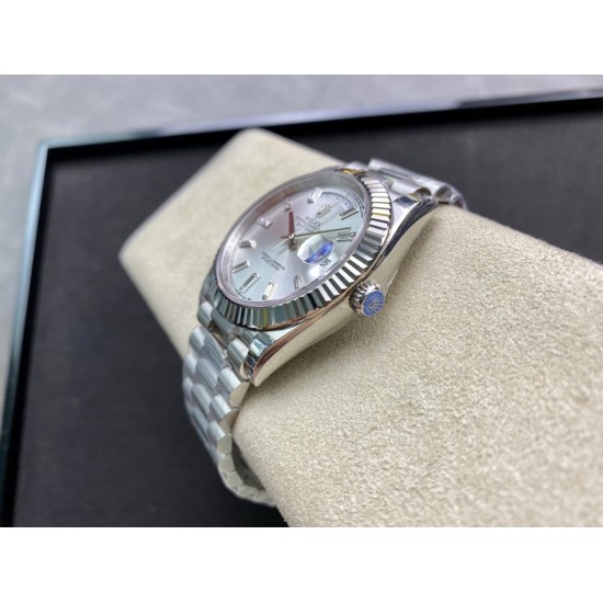 Rolex-DayDate 228236 40mm SS/SS Silver/Dia EWF VR3255