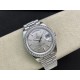 Rolex-DayDate 40mm Pres SS/SS Patterned Silver Stk Flut EWF VR3255