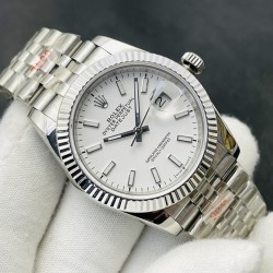 Rolex-Datejust 126334 41mm Jub Flt 904L SS/SS White/Stk VRF VS3235