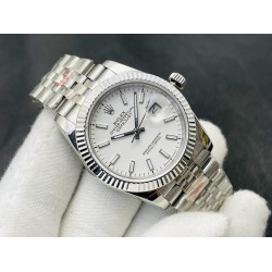 Rolex-Datejust 126334 41mm Jub Flt 904L SS/SS White/Stk VRF VS3235