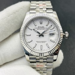 Rolex-Datejust 126334 41mm Jub Flt 904L SS/SS White/Stk VRF VS3235