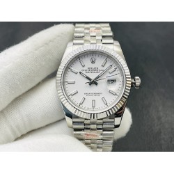 Rolex-Datejust 126334 41mm Jub Flt 904L SS/SS White/Stk VRF VS3235