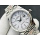 Rolex-Datejust 126334 41mm Jub Flt 904L SS/SS White/Stk VRF VS3235